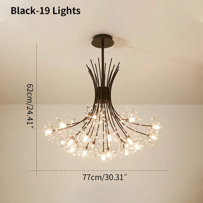 Antizer Gypsophila Bouquet Crystal Flower Chandelier