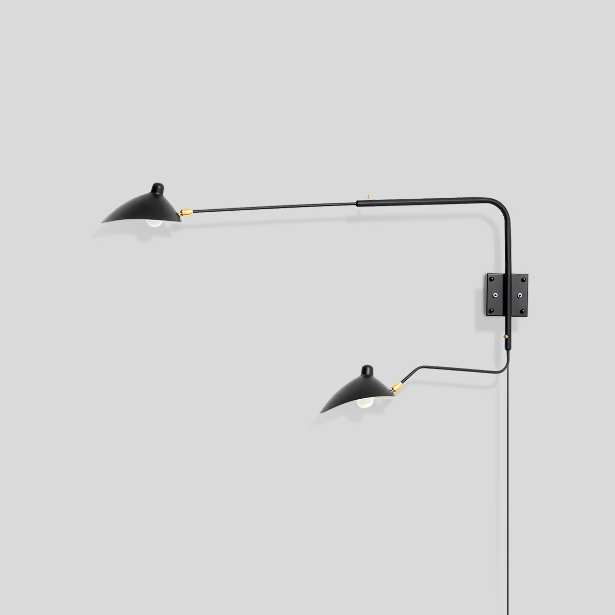 Antizer Two Arm Plug In Wall Sconce for Bedroom