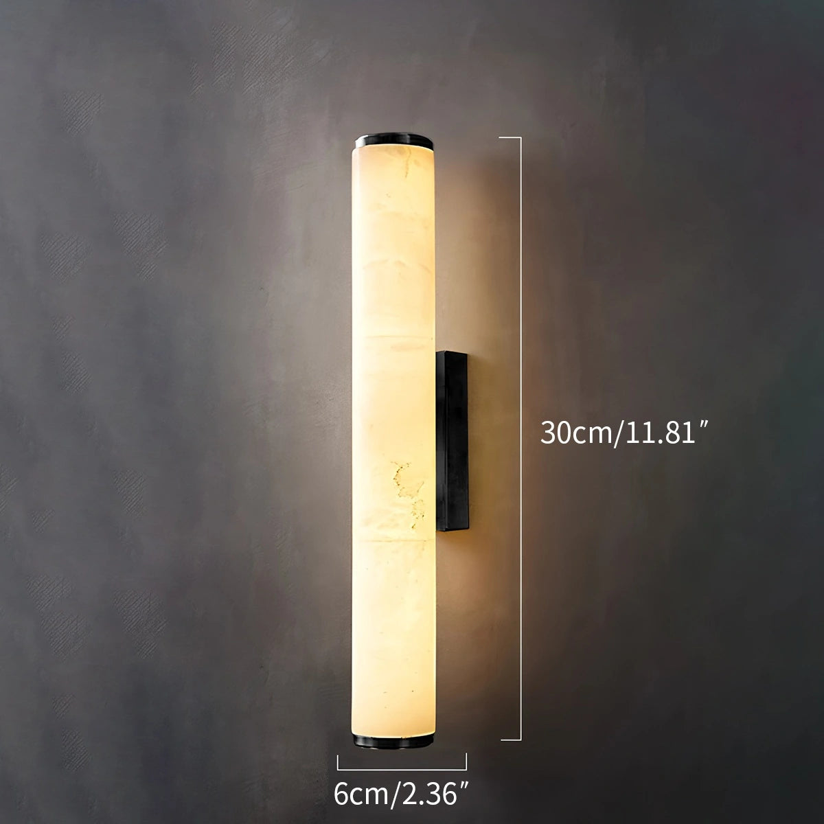 Antizer Modern Cylindrical Spanish Alabaster Wall Sconce