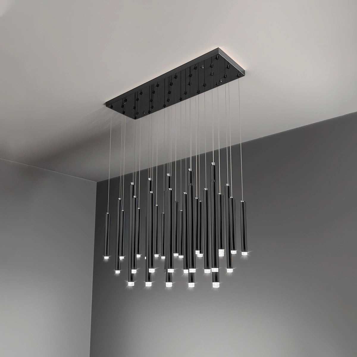Antizer Modern Luxury Large Long Cylindrical Chandelier