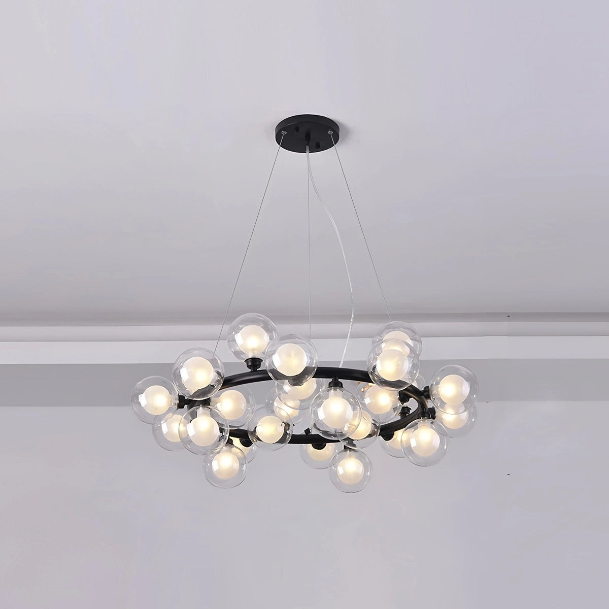 Antizer Nur Bubble Glass Chandelier for Living Room