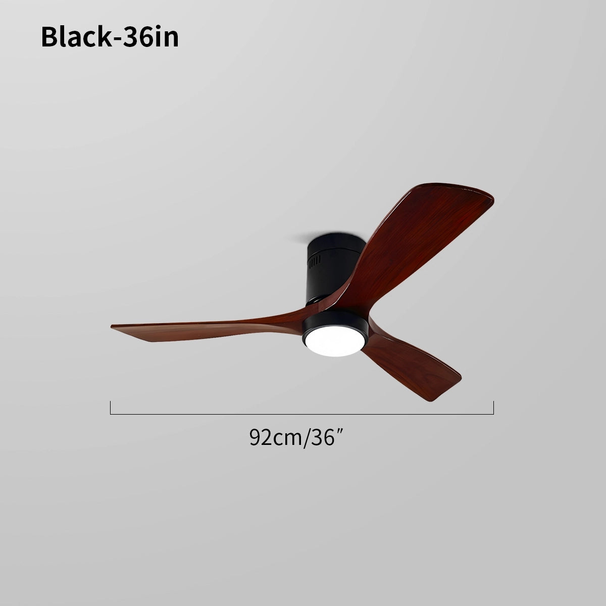 Antizer Mid-century Modern Hugger Ceiling Fan Lamp