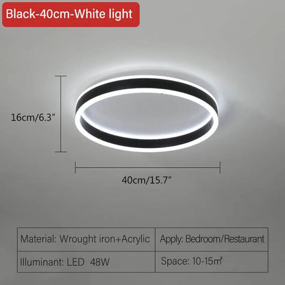 Antizer Simple Modern Round Ceiling Light