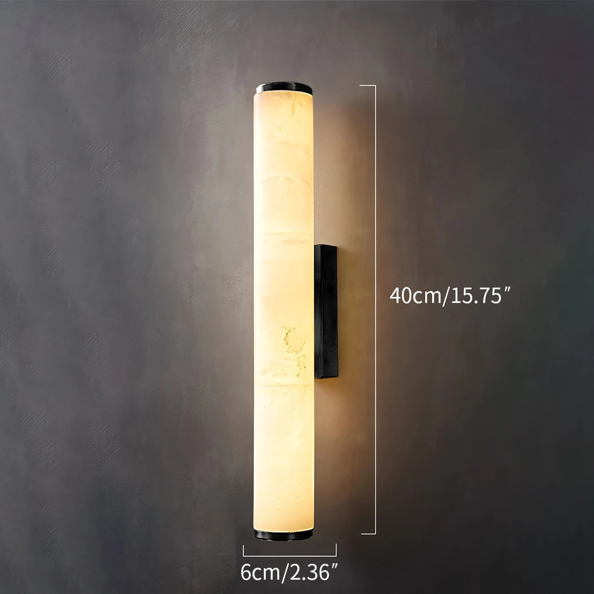 Antizer Modern Cylindrical Spanish Alabaster Wall Sconce