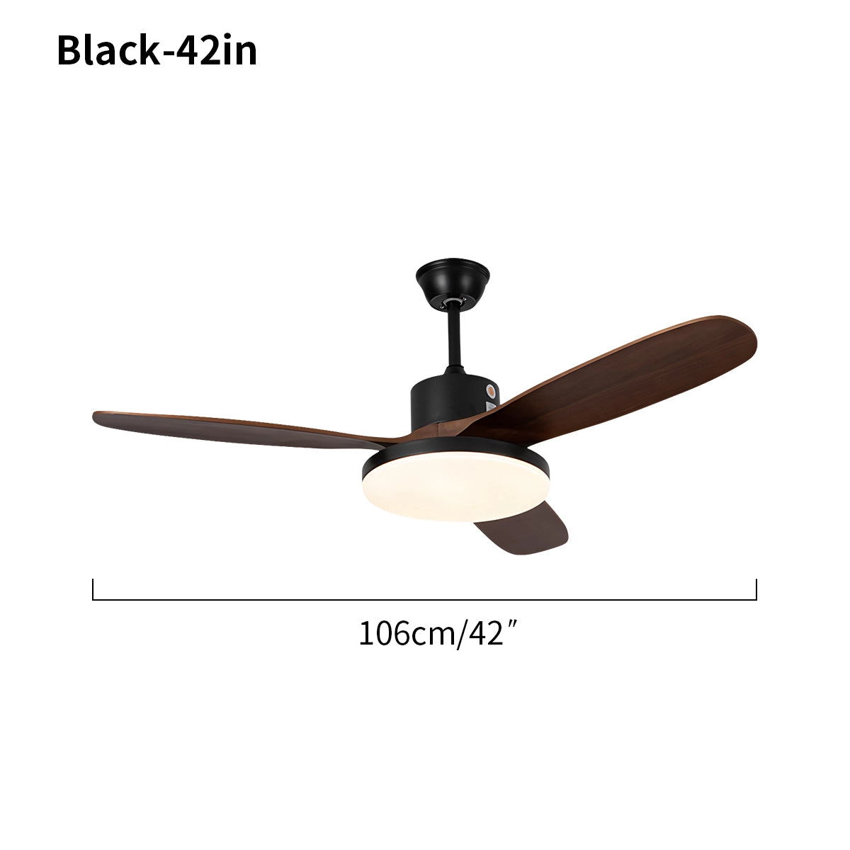 Antizer 3 Wood Blade Ceiling Fan with Light