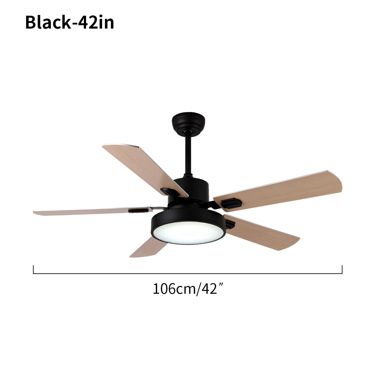 Antizer 5 Blade Vintage Ceiling Fan Light for Living Room