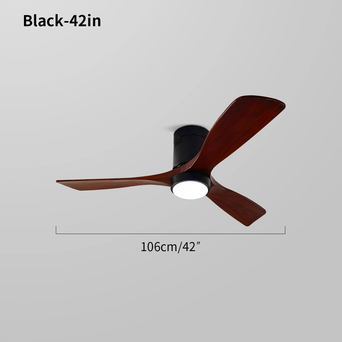 Antizer Mid-century Modern Hugger Ceiling Fan Lamp