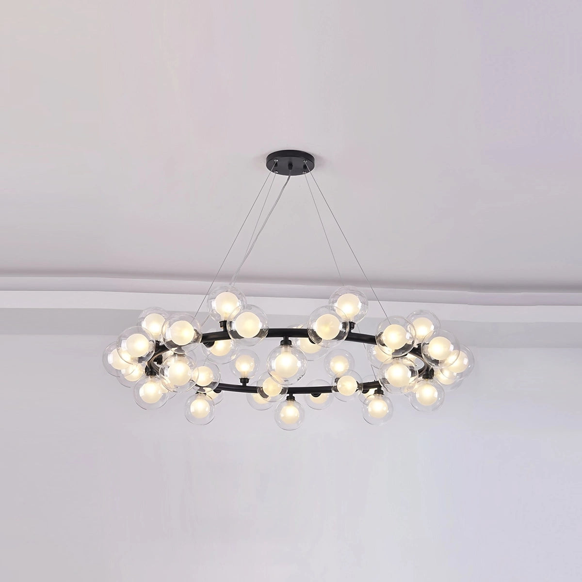 Antizer Nur Bubble Glass Chandelier for Living Room