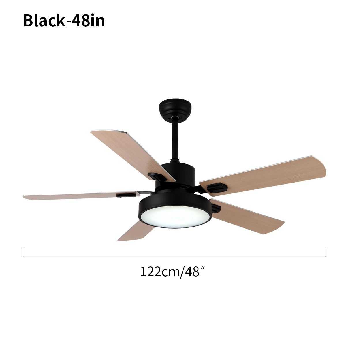 Antizer 5 Blade Vintage Ceiling Fan Light for Living Room
