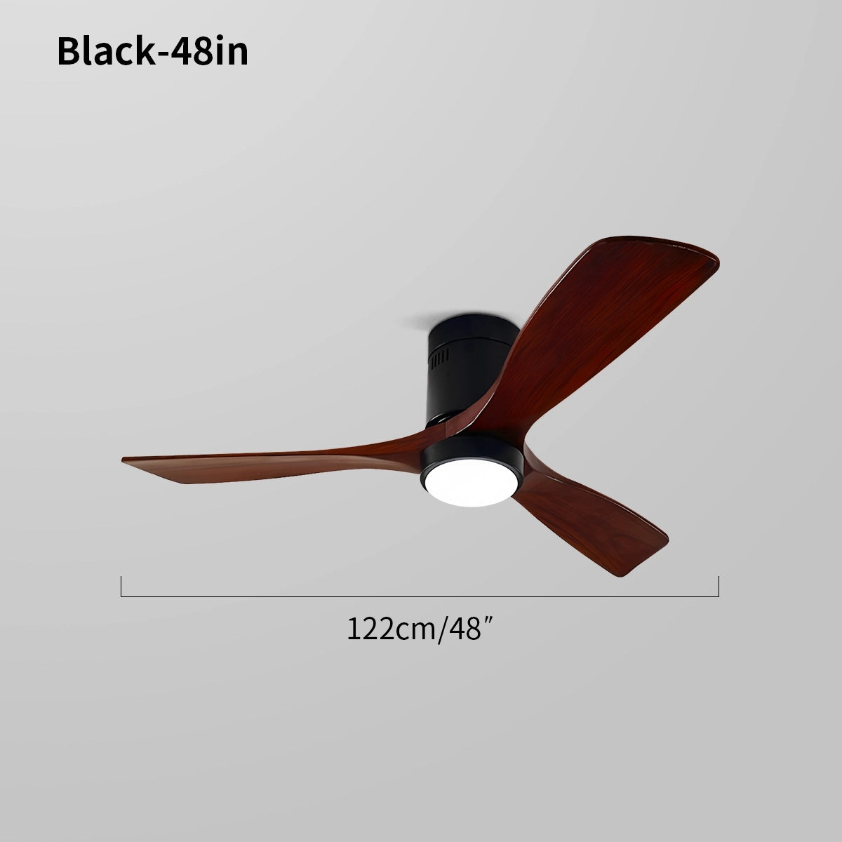 Antizer Mid-century Modern Hugger Ceiling Fan Lamp
