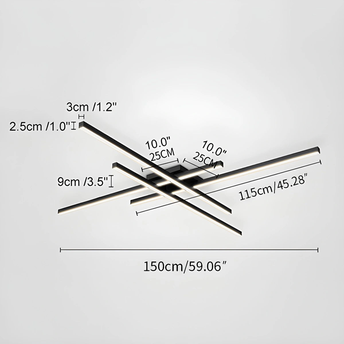 Antizer Modern LED Minimalist Line Ceiling Light