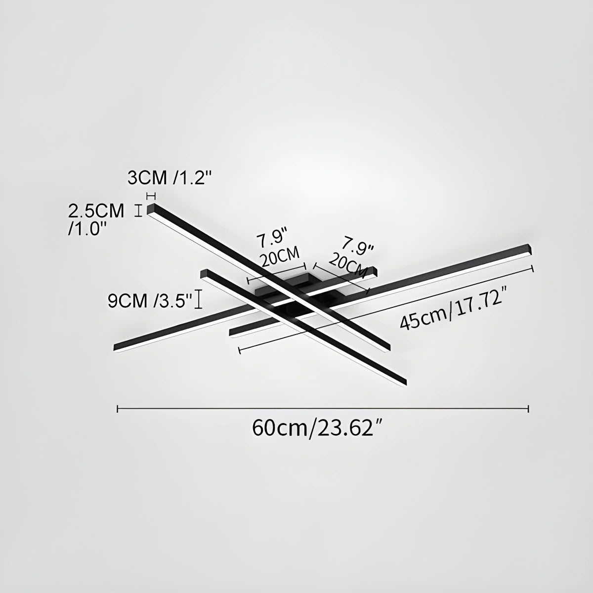 Antizer Modern LED Minimalist Line Ceiling Light