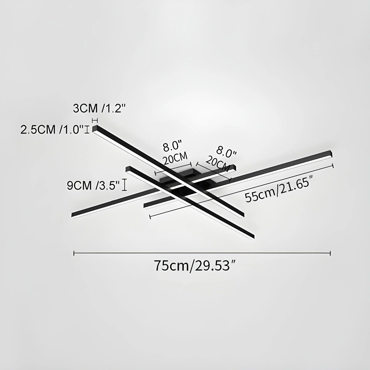 Antizer Modern LED Minimalist Line Ceiling Light
