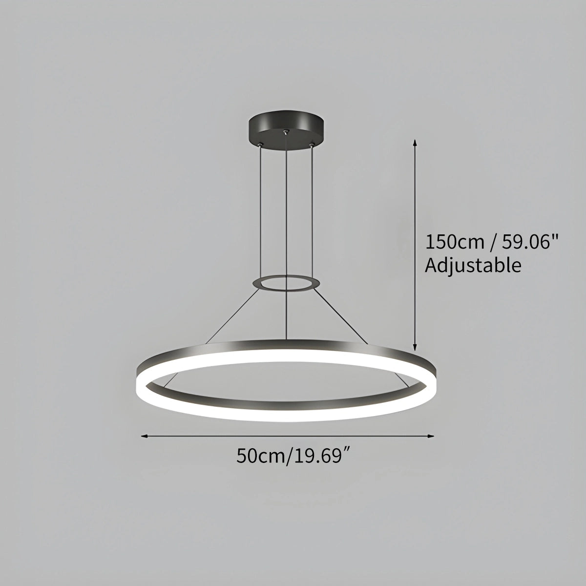 Antizer Circular Led Pendant Light for Living Room Kitchen