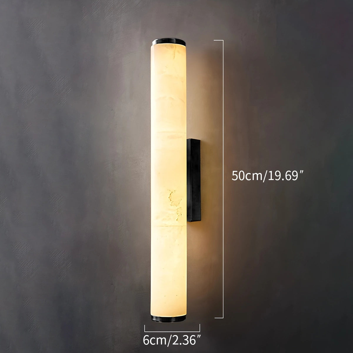 Antizer Modern Cylindrical Spanish Alabaster Wall Sconce