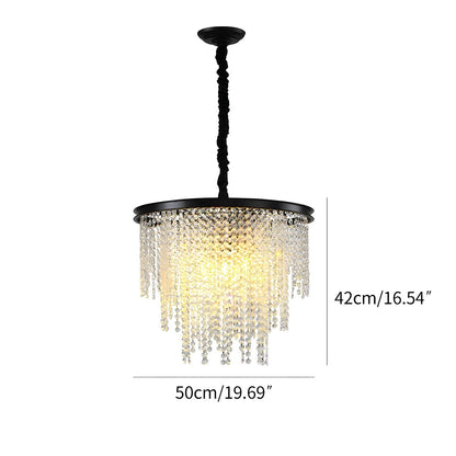 Antizer Octagonal Beaded Crystal Chandelier