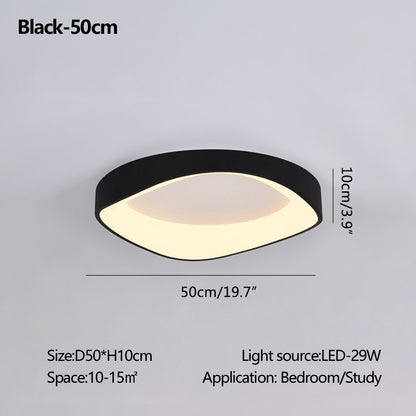 Antizer Nordic Wood Circle Ceiling Light for Bedroom