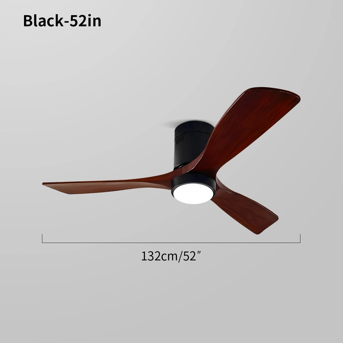 Antizer Mid-century Modern Hugger Ceiling Fan Lamp