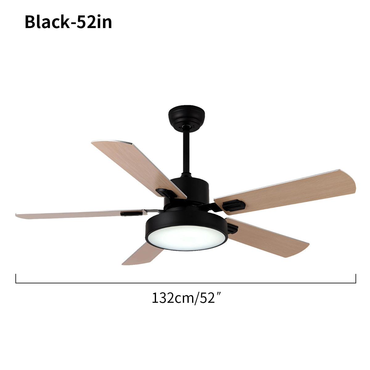 Antizer 5 Blade Vintage Ceiling Fan Light for Living Room