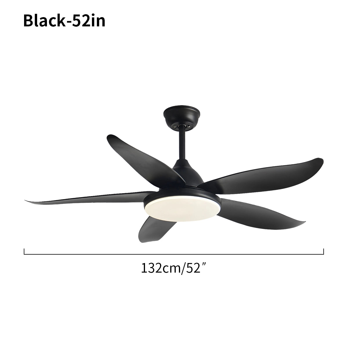 Antizer 5 Blade Contemporary Ceiling Fan Lamp