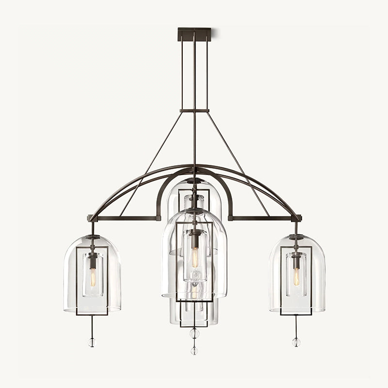 Antizer Bell Glass Chandelier for Living Room