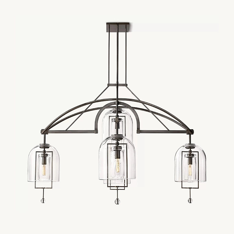 Antizer Bell Glass Chandelier for Living Room