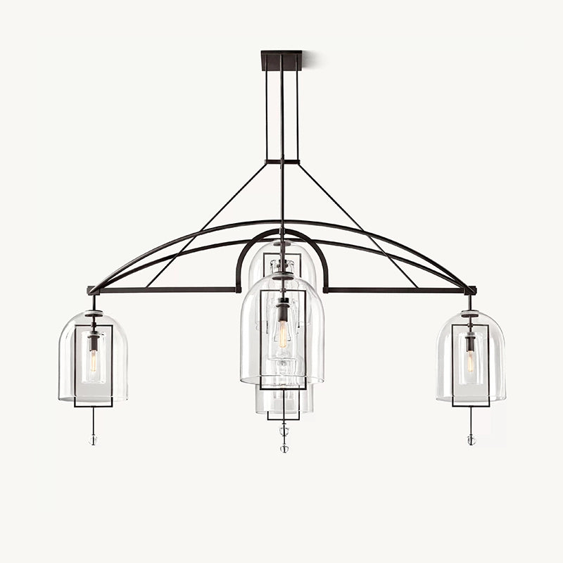 Antizer Bell Glass Chandelier for Living Room