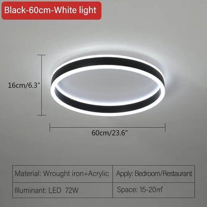 Antizer Simple Modern Round Ceiling Light