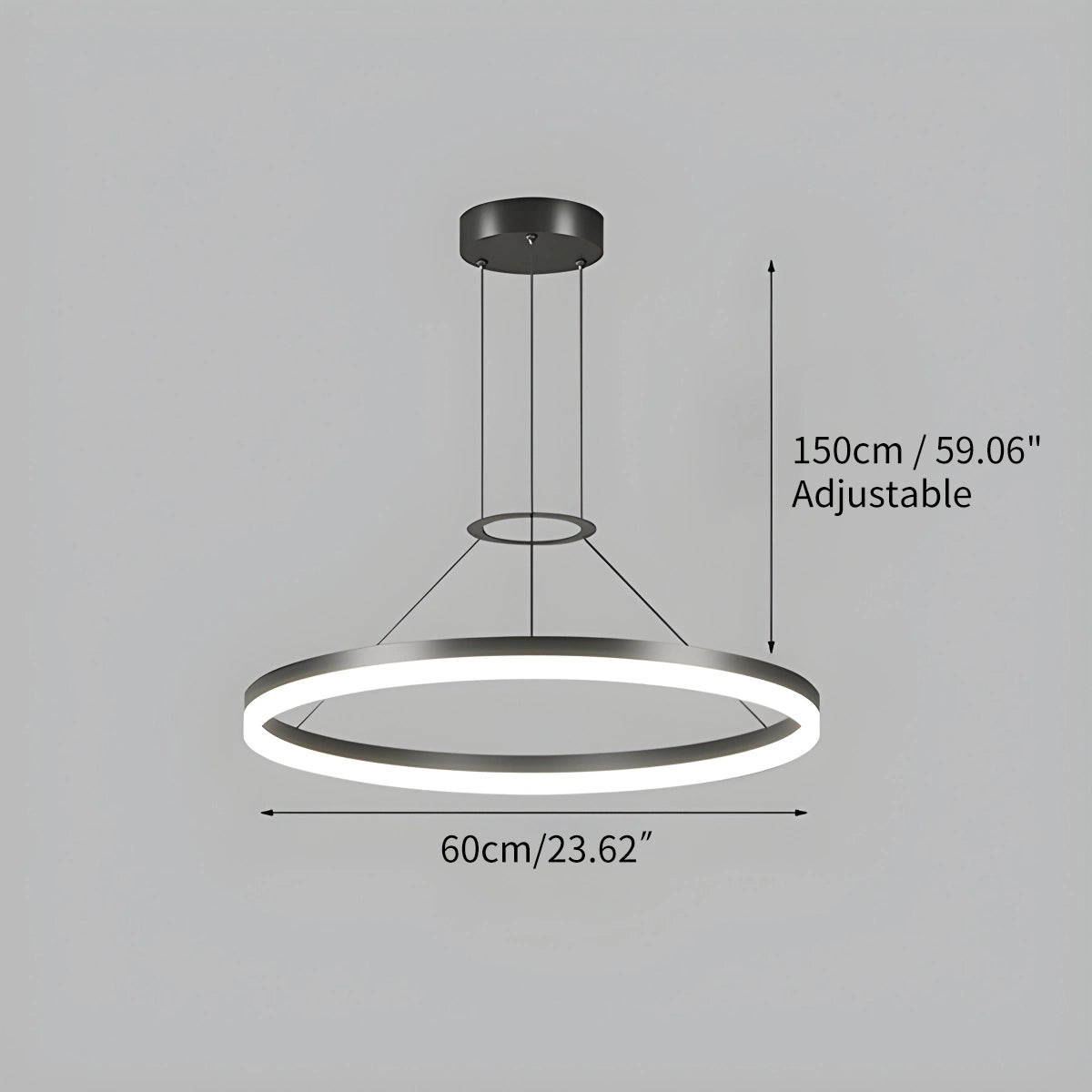 Antizer Circular Led Pendant Light for Living Room Kitchen