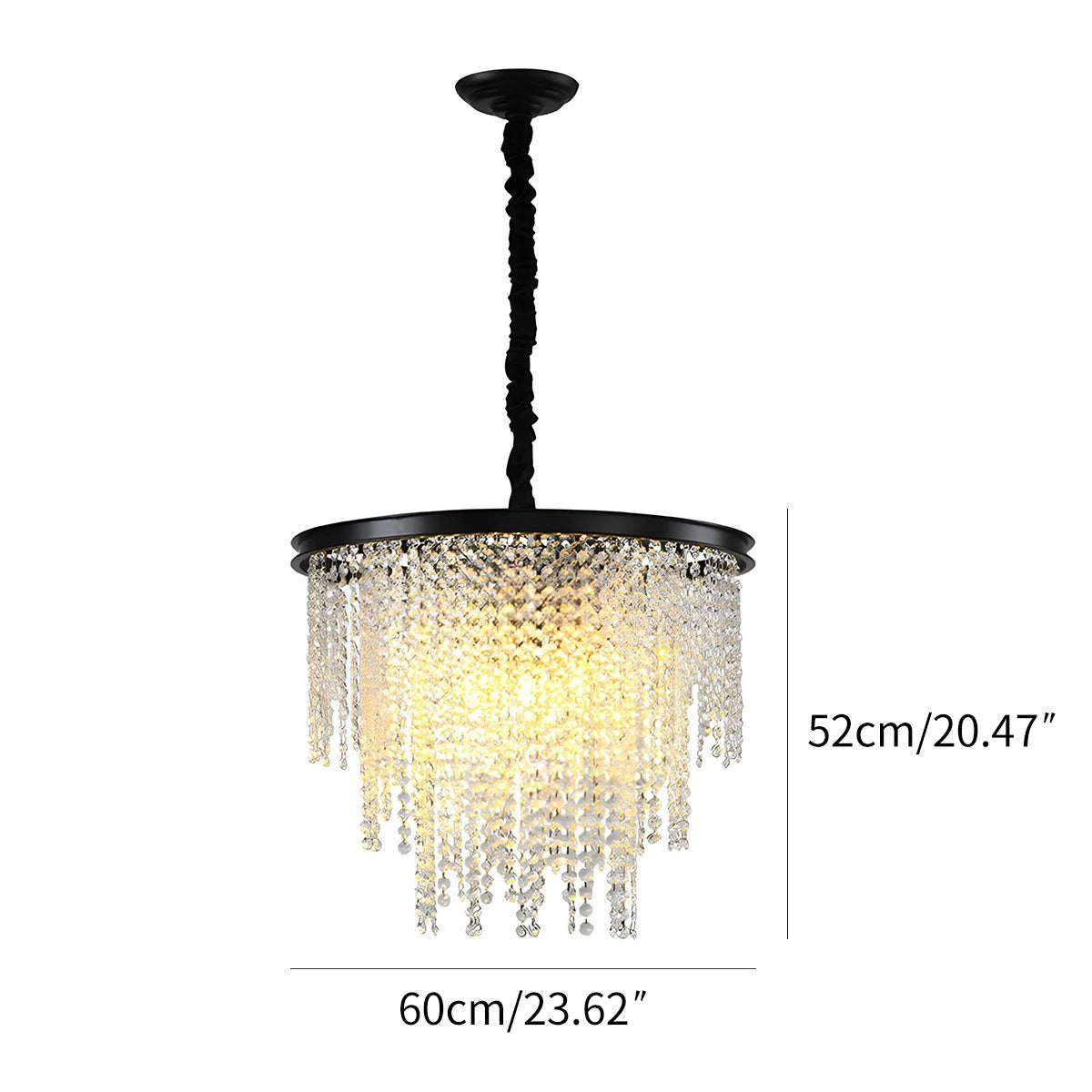 Antizer Octagonal Beaded Crystal Chandelier