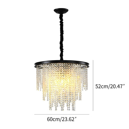 Antizer Octagonal Beaded Crystal Chandelier