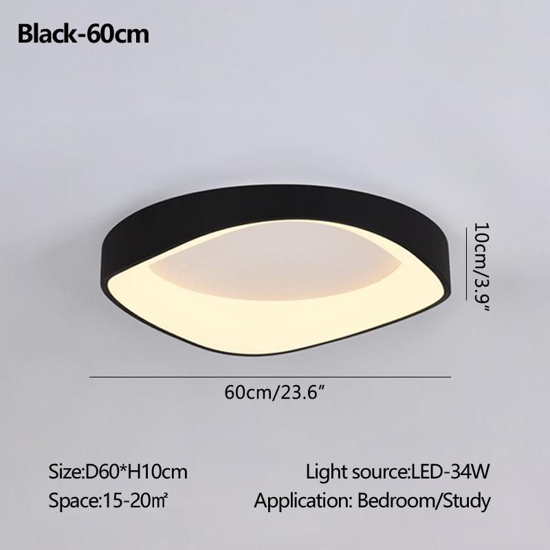 Antizer Nordic Wood Circle Ceiling Light for Bedroom