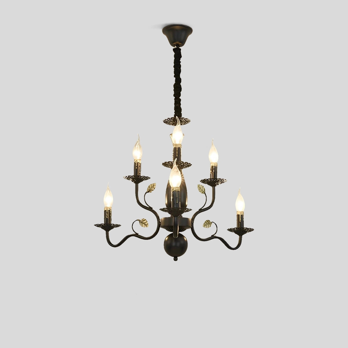 Antizer Double Layered Candle Chandelier for Dining Room