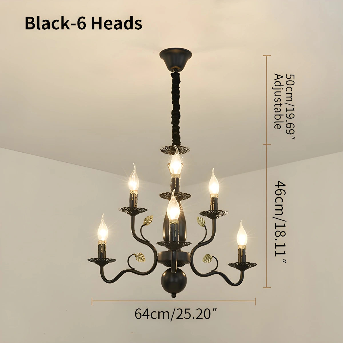 Antizer Double Layered Candle Chandelier for Dining Room