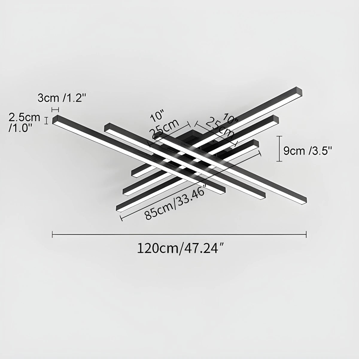 Antizer Modern LED Minimalist Line Ceiling Light