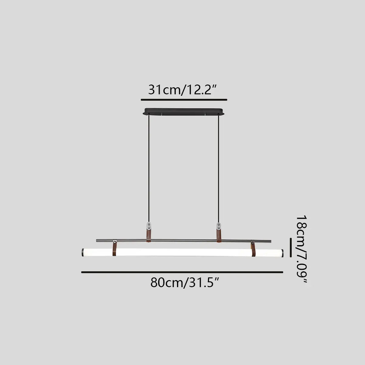 Antizer Solin Linear LED Pendant Light for Dining Area