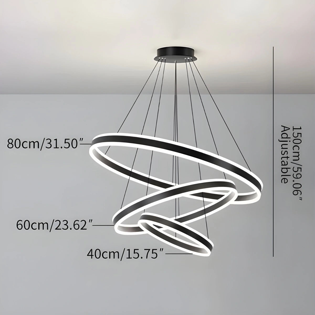 Antizer Circle Layered Living Room Chandelier
