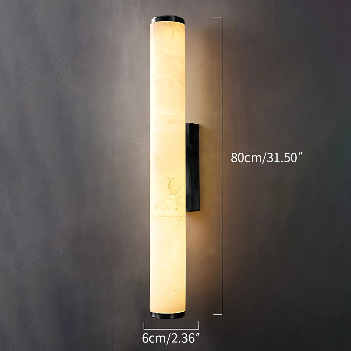 Antizer Modern Cylindrical Spanish Alabaster Wall Sconce