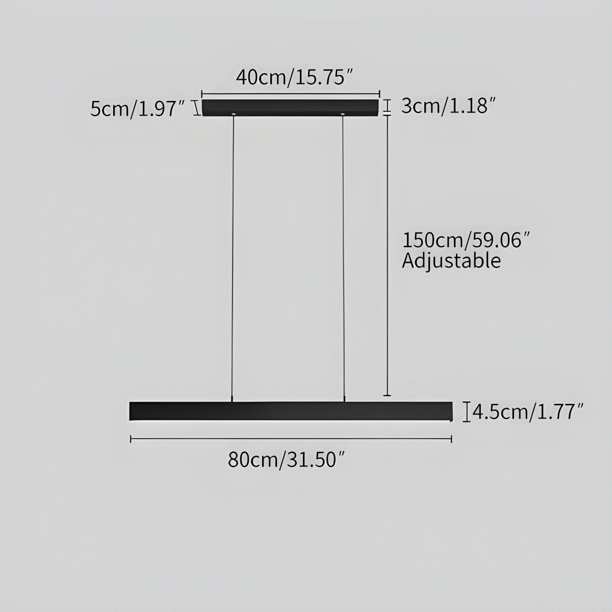 Antizer Modern Linear Pendant Light  for Kitchen Island