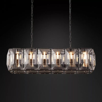 Antizer Rectangular Glass Chandelier