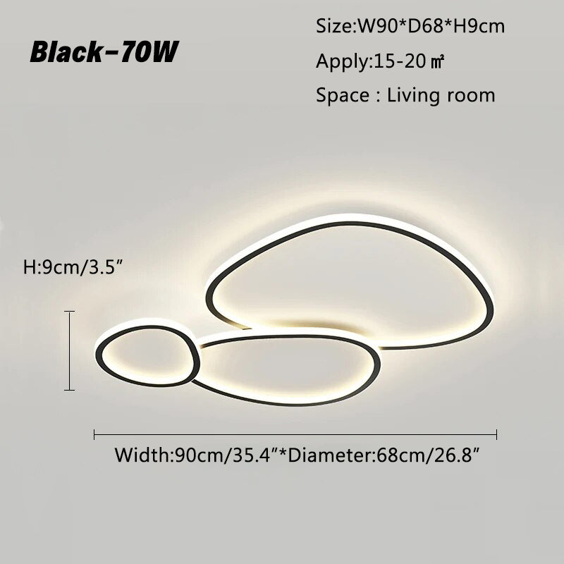 Antizer Creative Ring Ceiling Light for Living Room