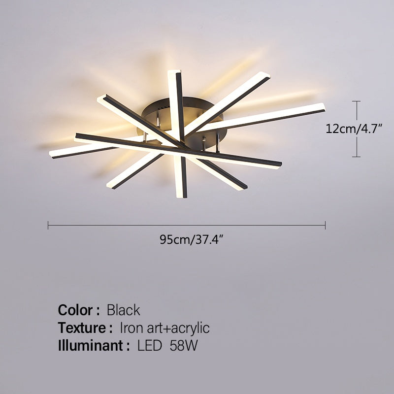 Antizer LED Strip Fan-Shaped Ceiling Lamp