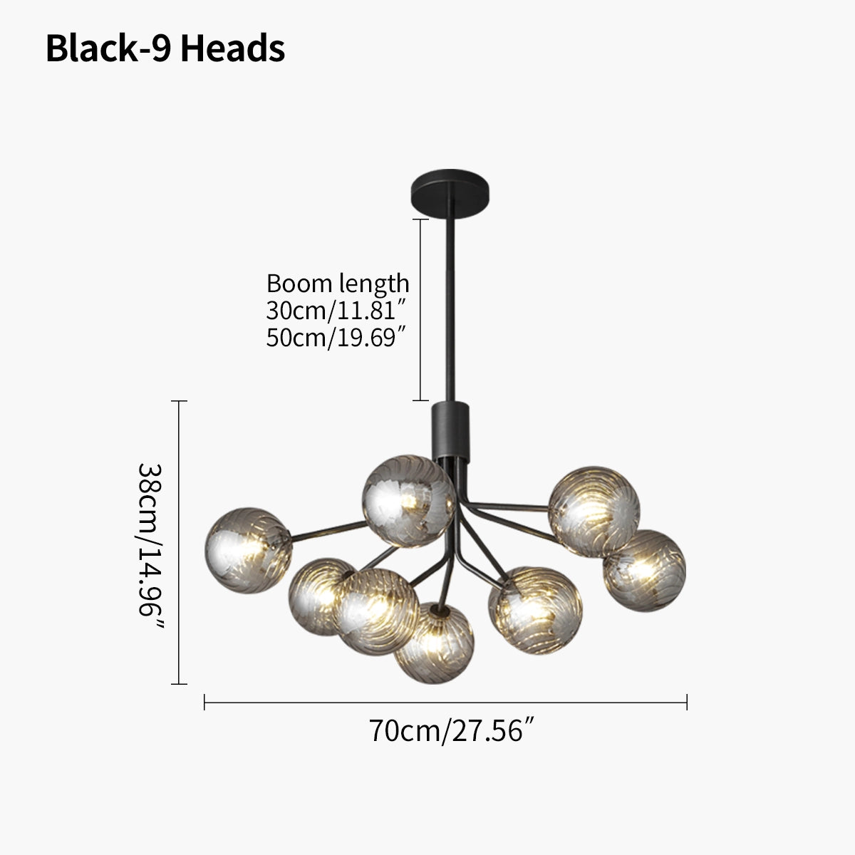 Antizer All Copper Magic Bean Glass Chandelier