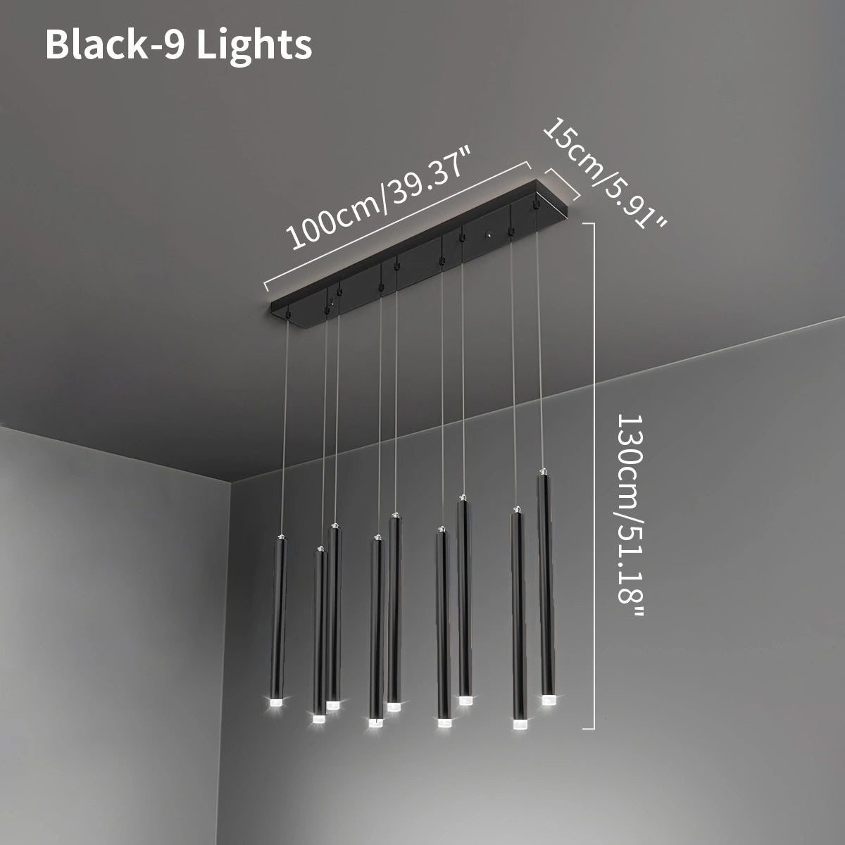 Antizer Modern Luxury Large Long Cylindrical Chandelier