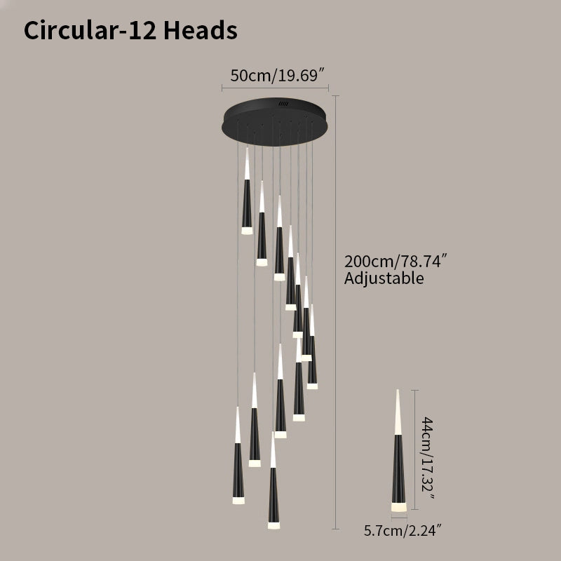 Antizer Meteor Shower Chandelier for Staircase