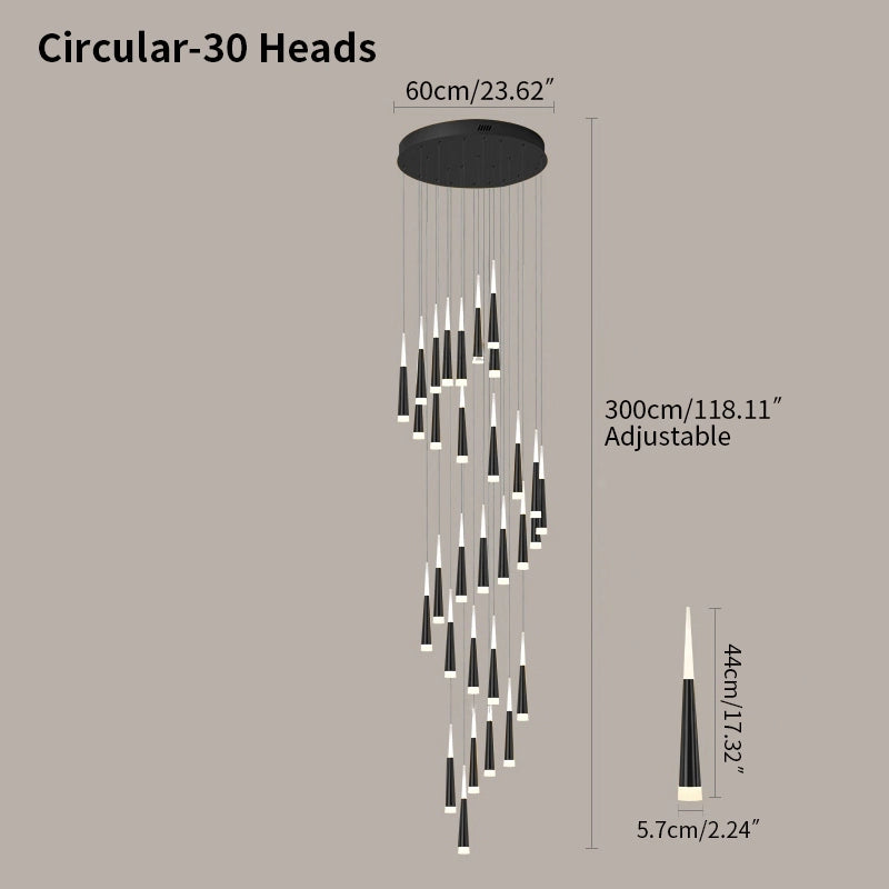 Antizer Meteor Shower Chandelier for Staircase