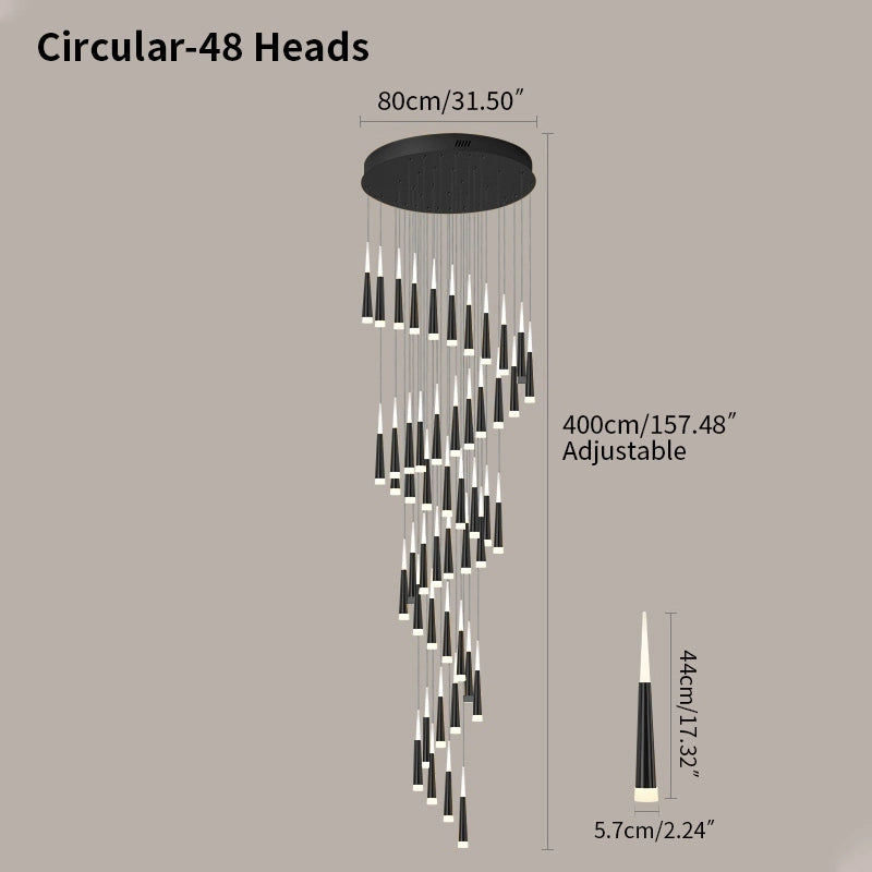 Antizer Meteor Shower Chandelier for Staircase