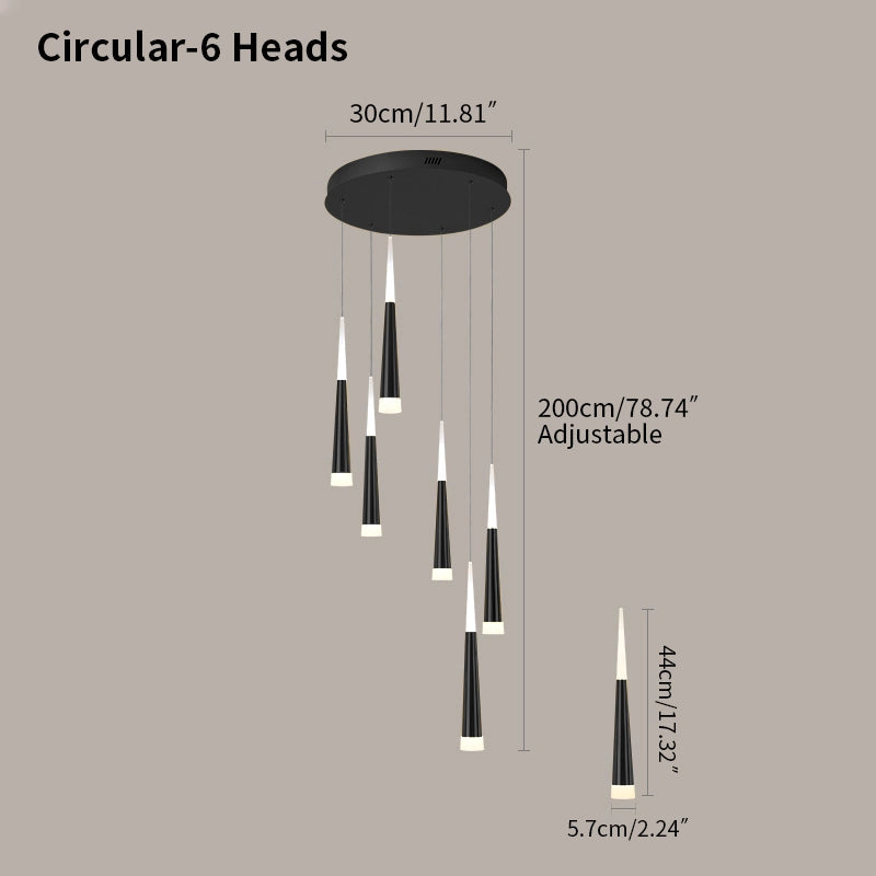 Antizer Meteor Shower Chandelier for Staircase