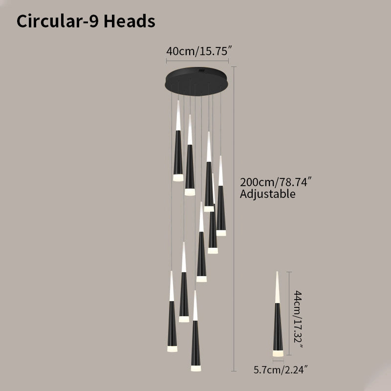 Antizer Meteor Shower Chandelier for Staircase