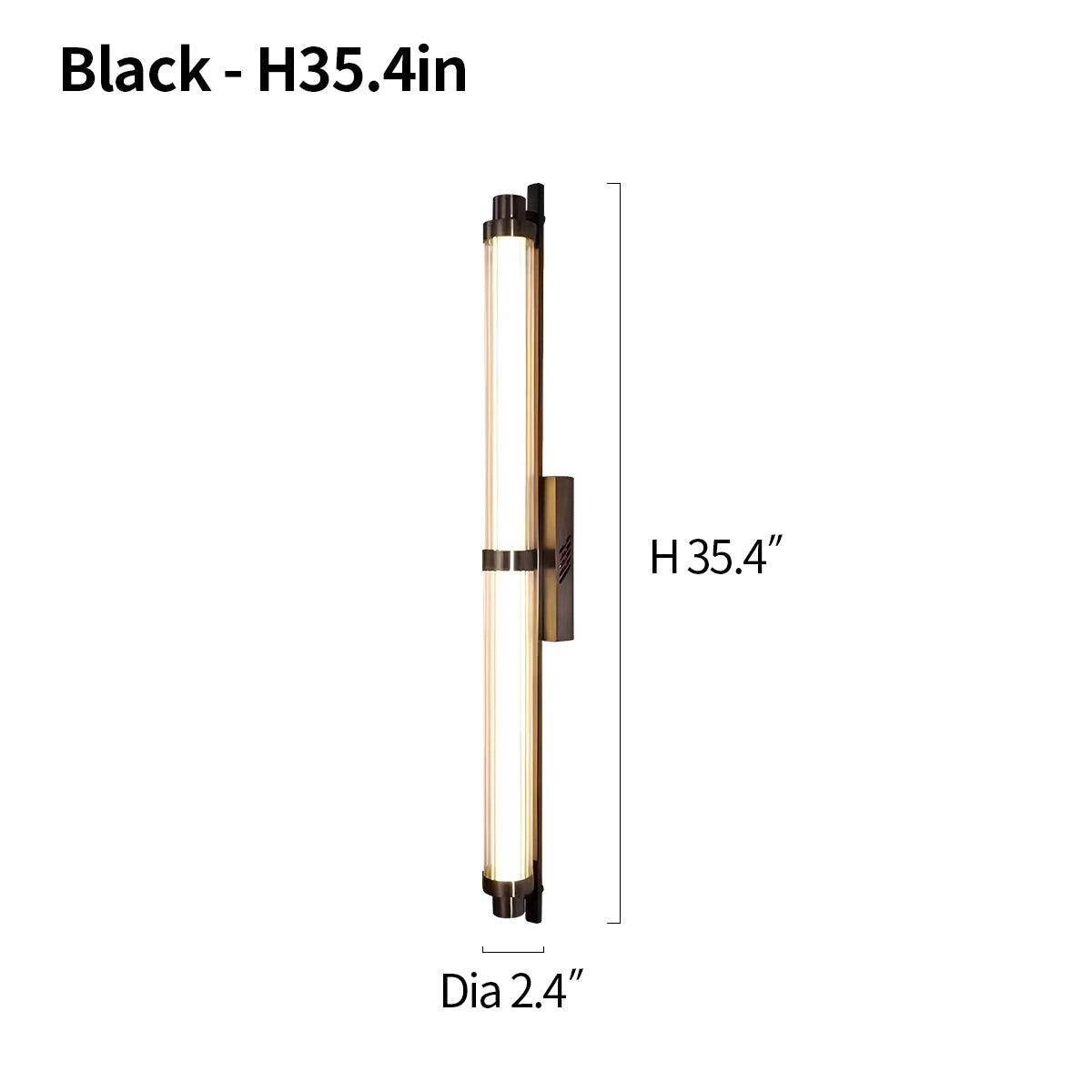 glass wall sconce size